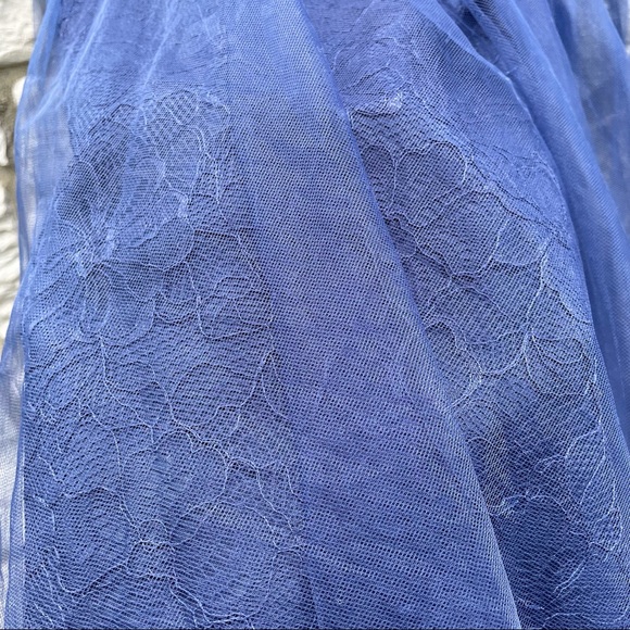 Short Strapless Tulle over Lace Dress Sz 4 - Picture 4 of 8